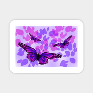 Purple Butterflies Magnet