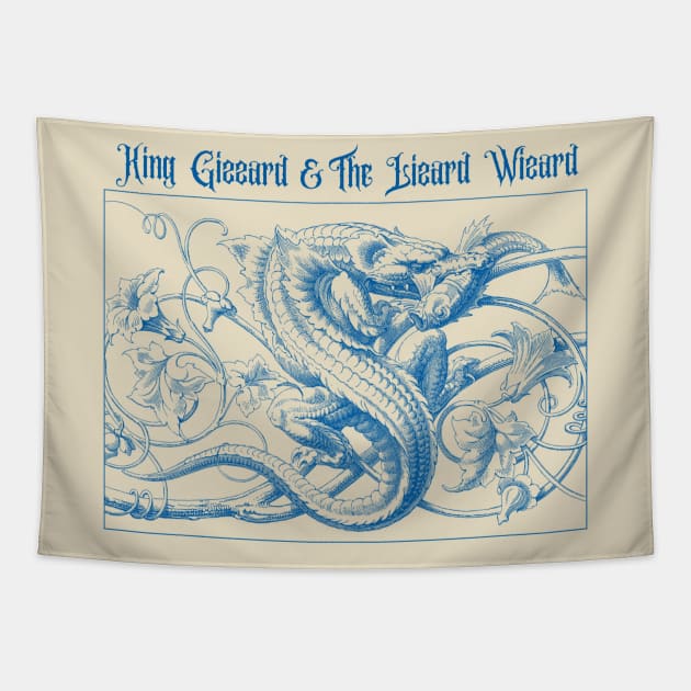 King The lizard wizard Tapestry by Anjiang_x