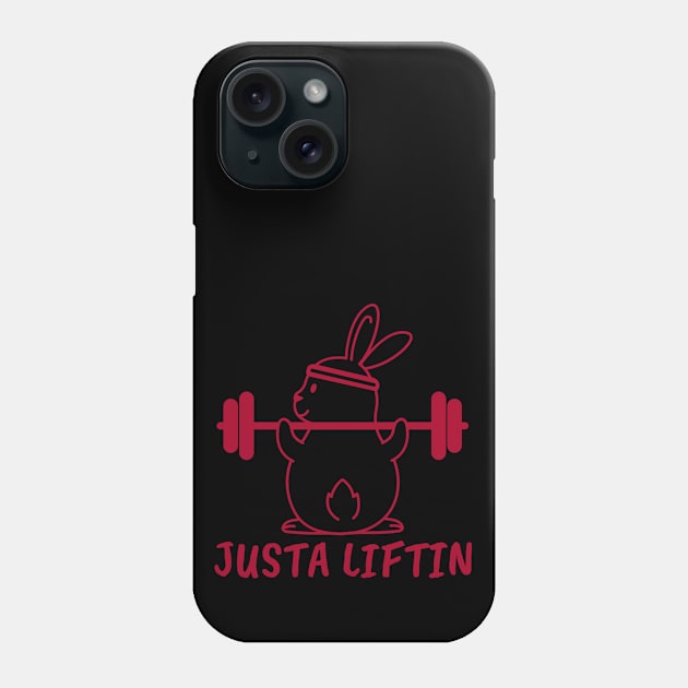 Justa liftin Bunny Rabbit Phone Case by crazytshirtstore