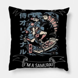 I am not retired I`m a Samurai chef sushi -  Funny Samurai Champloo T-shirt Pillow