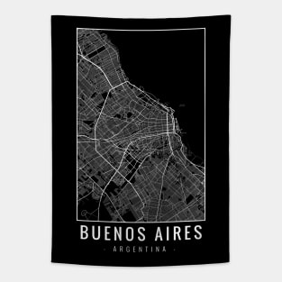 Buenos Aires Argentina Minimalist Map Tapestry