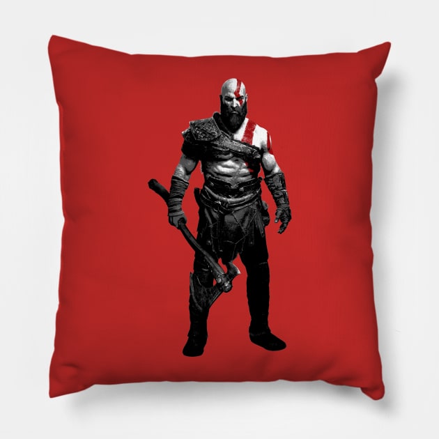 God of War - Kratos Pillow by Dopamine Creative