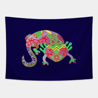 mexican axolotl ajolote kawaii colors patterns art Tapestry