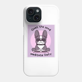 Kawaii Cute Yoga Meditating bullgod Phone Case