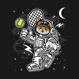 Astronaut Tennis Floki Inu Coin To The Moon Floki Army Crypto Token Cryptocurrency Blockchain Wallet Birthday Gift For Men Women Kids T-Shirt