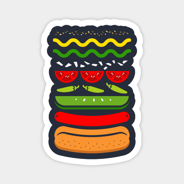 Chicago Dog Magnet by CC0hort