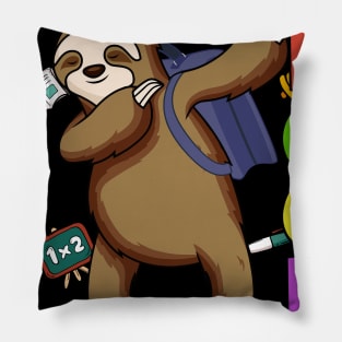 Dabbing 5th Grade Sloth Back To School Pillow