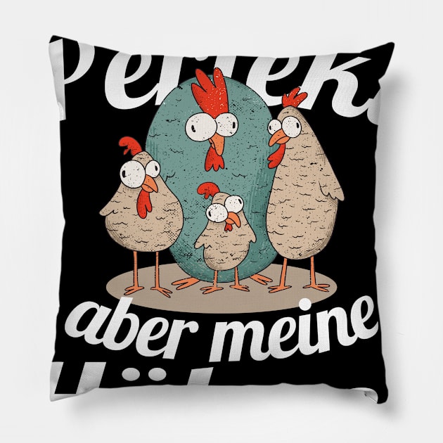 Chicken Hens Perfect Love Farmer Eggs Gift Pillow by Jackys Design Room