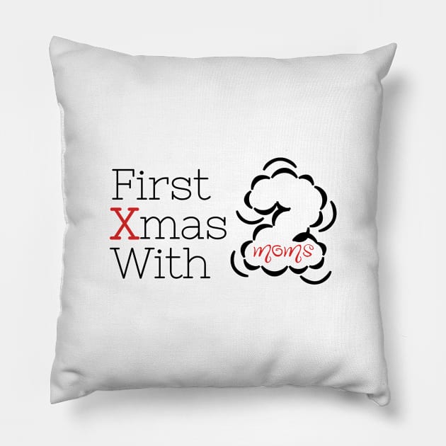 Two Mom Family's Unforgettable Christmas Pillow by Orento