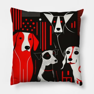 Abstract Dogs Pillow