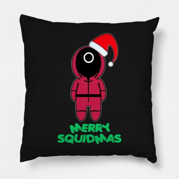 Merry Squidmas Pillow by Specialstace83