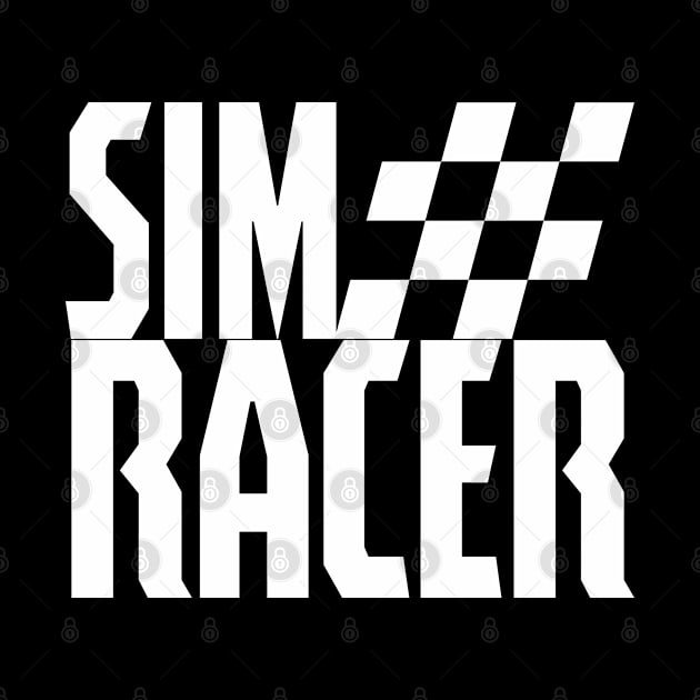 Sim racing or sim racer checkered flag by Guntah