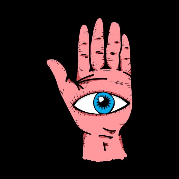 Eye In Hand Magic Symbols Hamsa Evil Eye by Foxxy Merch