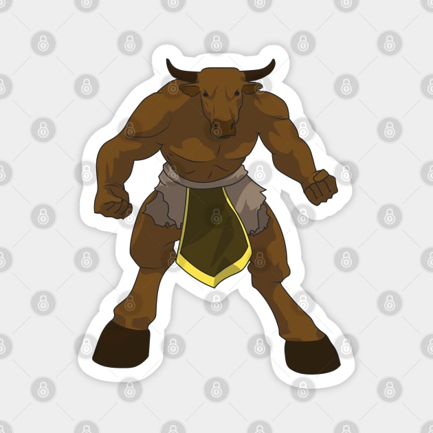 Minotaur Magnet by Sticker Steve