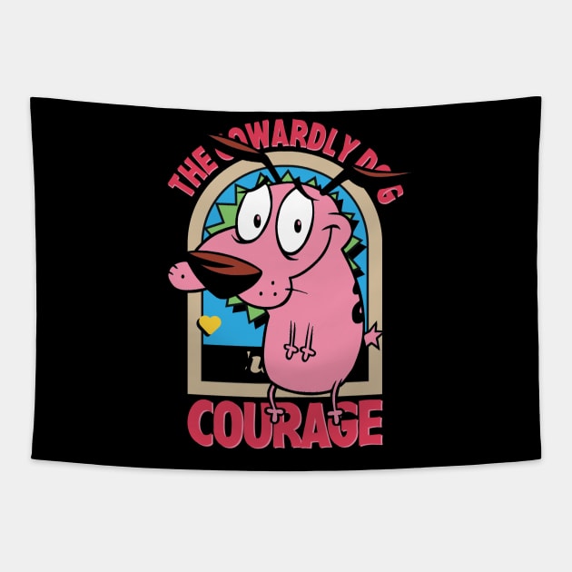 courage dog Tapestry by Colana Studio