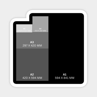 Paper Sizes A1, A2, A3, A4, A5 0.2 Magnet