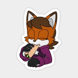 Fox Eats Taco Magnet