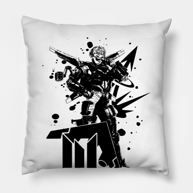 Valkyrie b&w art Pillow by CB_design