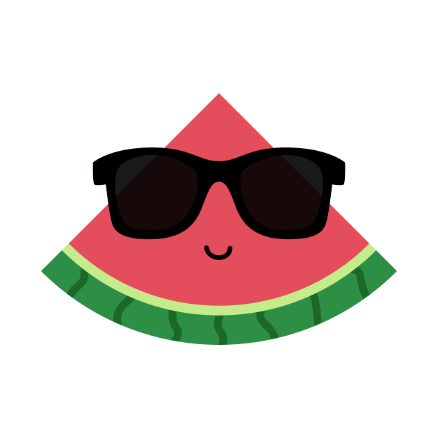 Cool Watermelon with Black Sunglasses by designminds1
