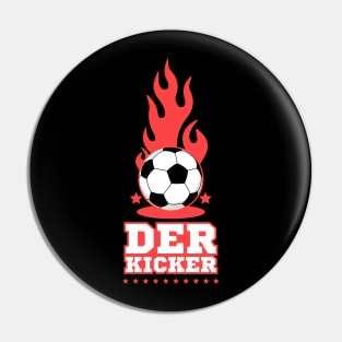 Der Kicker - Schwarz - Fußballer - Fußball Spieler Pin