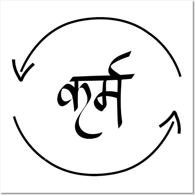 Karma In Hindi Cycle Of Life Spirituality Hindu Dharma Shirt Karma In Hindi Cycle Of Life Spirituality Hindu Dharma Shirt