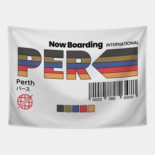 Vintage Perth PER Airport Retro Travel Australia Tapestry