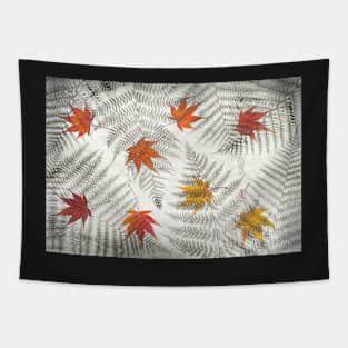Acer and fern leaf abstract Tapestry