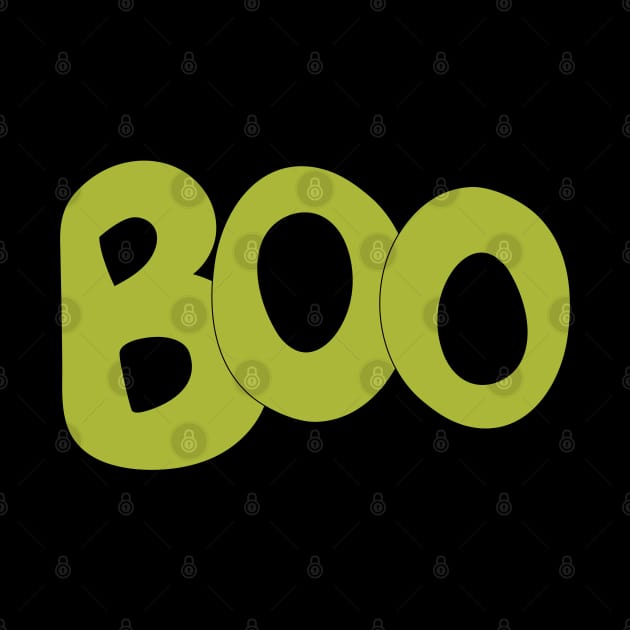BOO text art in green bubble letters Boo Halloween Design Pin