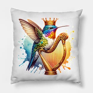 Hummingbird with King David's Harp Pillow