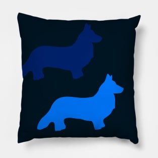 Blue Welsh Corgis Pillow