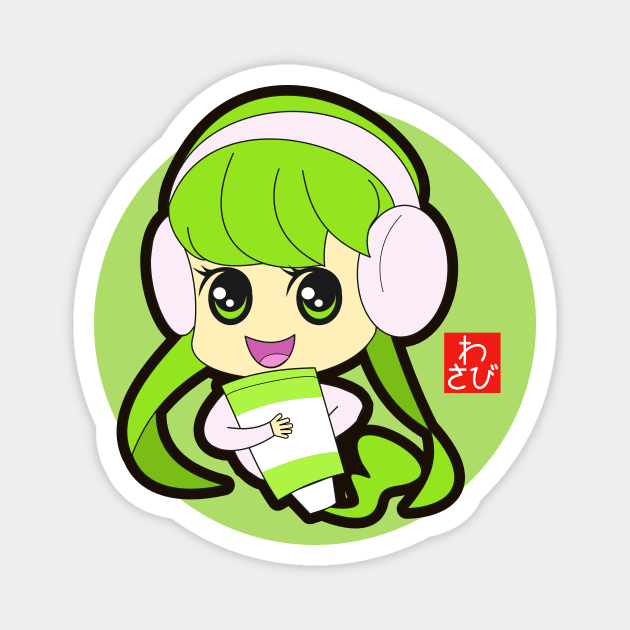 Wasabi Girl Magnet by Johnitees