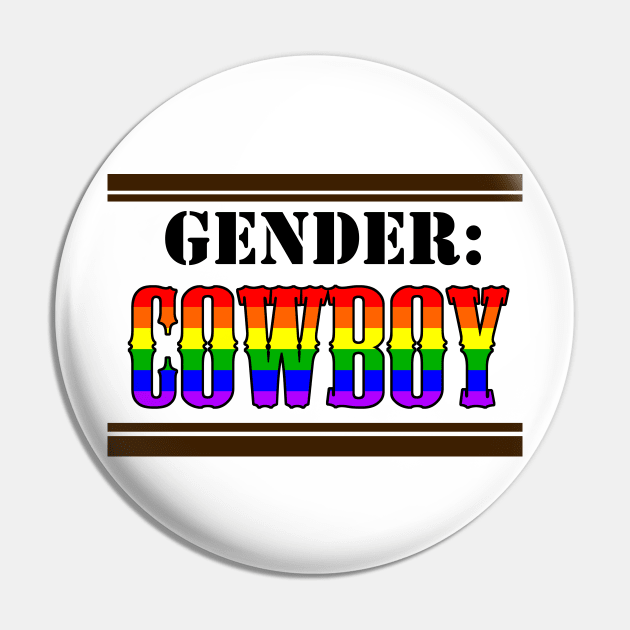 Gender: COWBOY - Rainbow Pin by Akamaru01