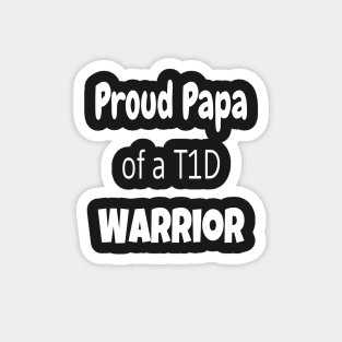 Proud Papa - White Text Magnet