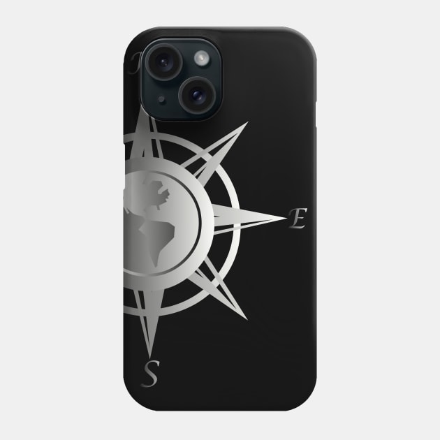 Compass rose with cardinal points Phone Case by SAMUEL FORMAS