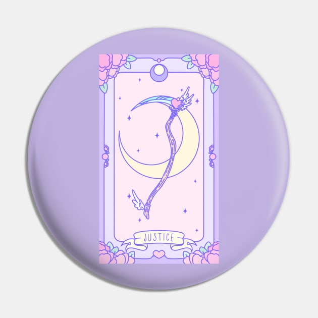 Justice - Pastel Tarot Deck Pin by Cosmic Queers