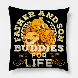 Proud Father and Son Daddy Partner Life Buddies Father's Day Pillow