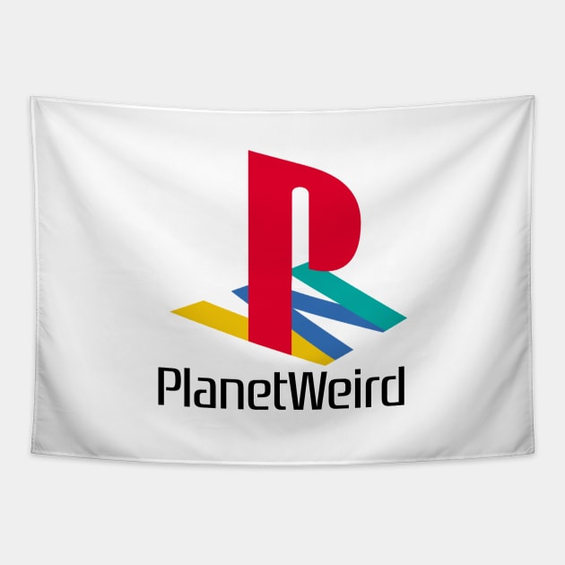 Planet Weird is now on Twitch! (black text) Tapestry by PlanetWeirdPod