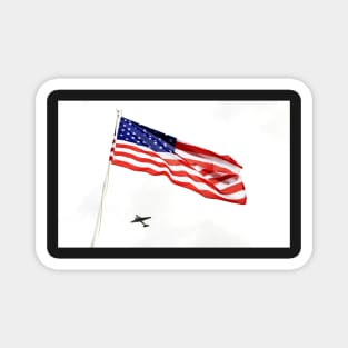 American Stars & Stripes Flag and C47 Dakota Magnet