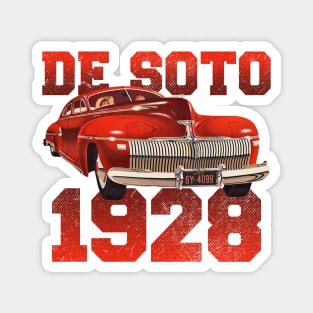 1928 red vintage de soto Magnet