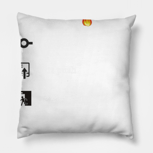 In case of fire git commit git push - Funny Programming Pillow