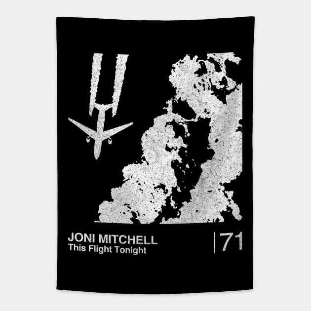 Joni Mitchell / Minimalist Graphic Artwork Design Tapestry by saudade