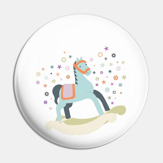 Rocking Horse Pin by PolitaStore