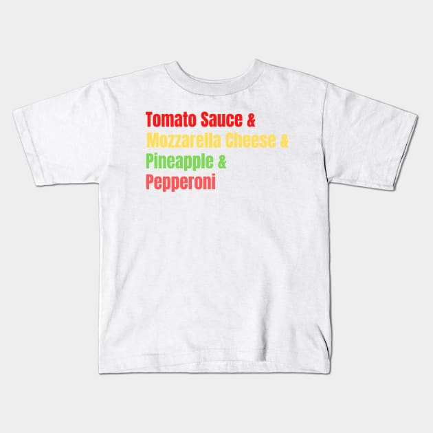 Pizza Logo Tee Little Boys 4-7 - White