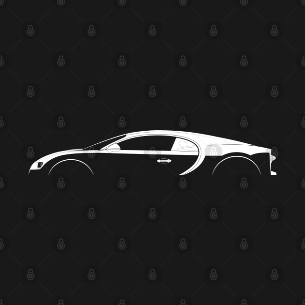 Bugatti Chiron Silhouette by Car-Silhouettes