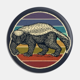 Honey Badger (Retro) Pin