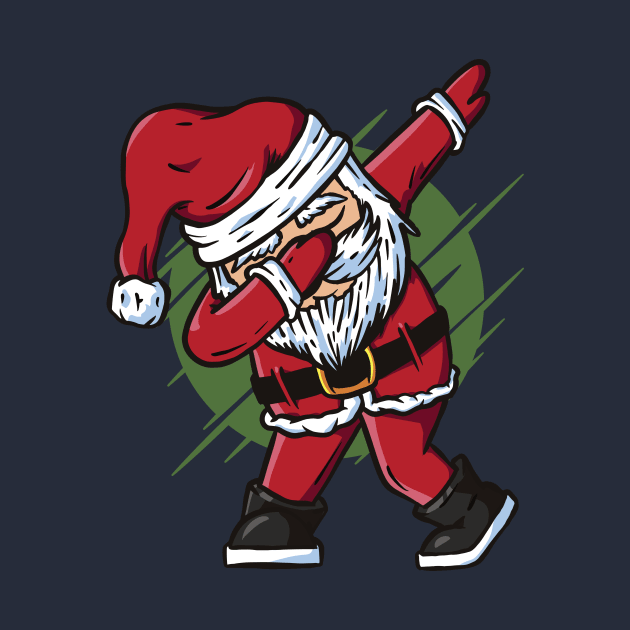 Funny Dabbing Santa Claus Cartoon by SLAG_Creative