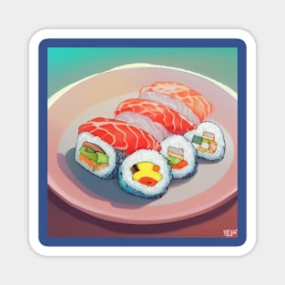 Kawaii Anime Sushi Magnet