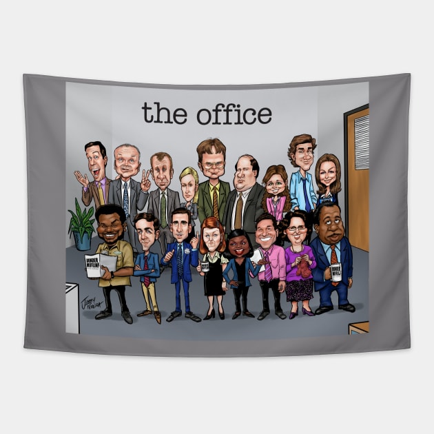 Cast of The Office Tapestry by Jimmy’s Cartoons