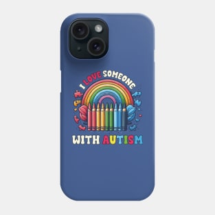 I Love Someone With Autism Awareness Puzzle SPED Teacher Phone Case