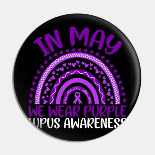 Lupus Awareness In May We Wear Purple Lupus Rainbow Pin